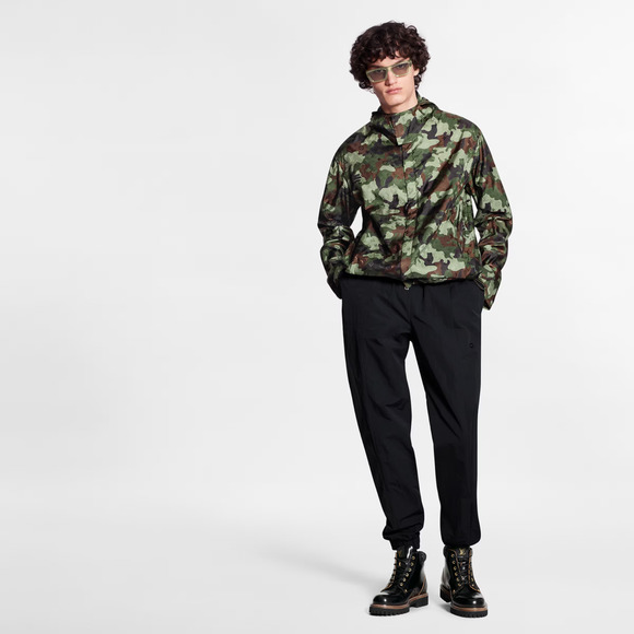 Louis Vuitton Virgil Abloh Monogram Camo Green Logo Anorak Windbreaker Jacket 48 - Picture 5 of 16